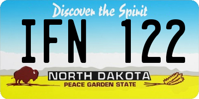 ND license plate IFN122