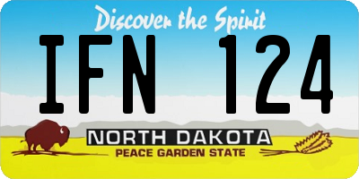 ND license plate IFN124