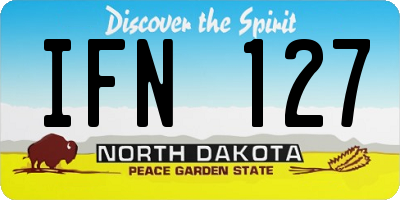 ND license plate IFN127