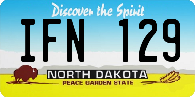 ND license plate IFN129