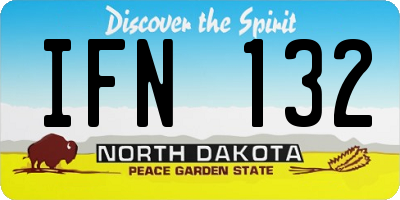ND license plate IFN132