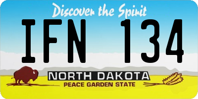 ND license plate IFN134