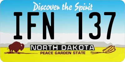 ND license plate IFN137
