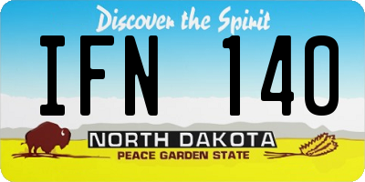 ND license plate IFN140