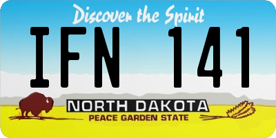 ND license plate IFN141