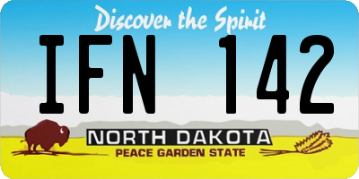 ND license plate IFN142