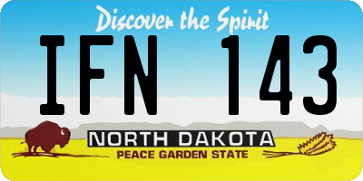 ND license plate IFN143