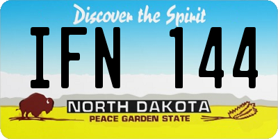 ND license plate IFN144