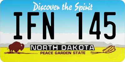 ND license plate IFN145