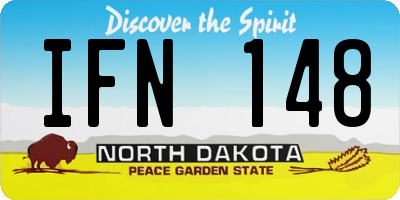 ND license plate IFN148