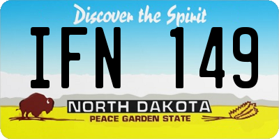 ND license plate IFN149