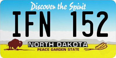 ND license plate IFN152