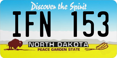 ND license plate IFN153