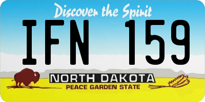 ND license plate IFN159