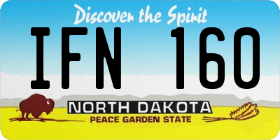 ND license plate IFN160