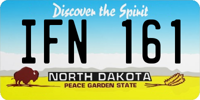 ND license plate IFN161