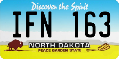 ND license plate IFN163