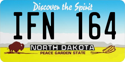 ND license plate IFN164