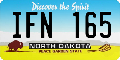 ND license plate IFN165