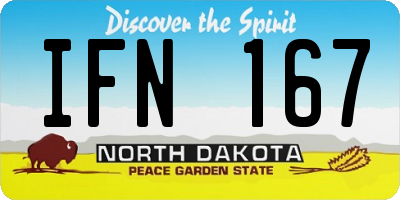 ND license plate IFN167