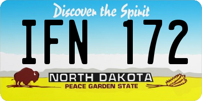 ND license plate IFN172