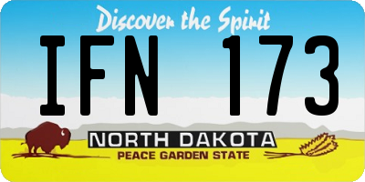 ND license plate IFN173