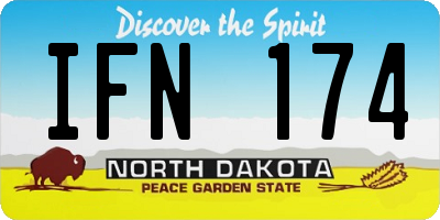 ND license plate IFN174