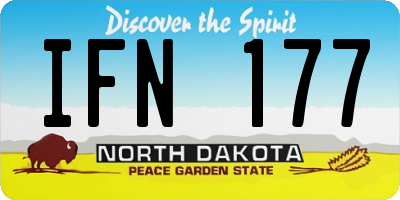 ND license plate IFN177