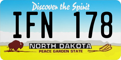 ND license plate IFN178