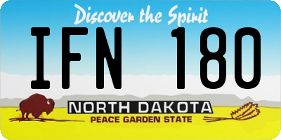 ND license plate IFN180