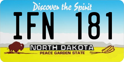 ND license plate IFN181