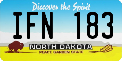 ND license plate IFN183