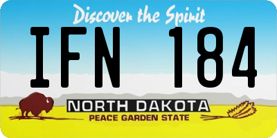 ND license plate IFN184