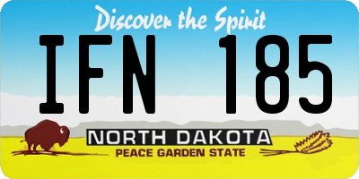 ND license plate IFN185