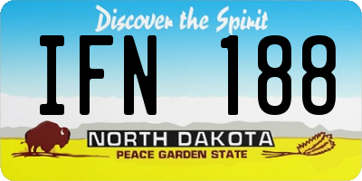 ND license plate IFN188