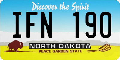 ND license plate IFN190