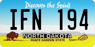 ND license plate IFN194