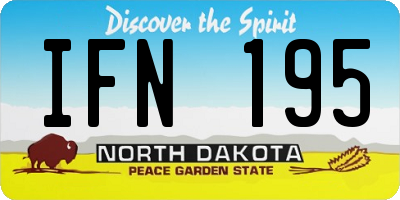 ND license plate IFN195