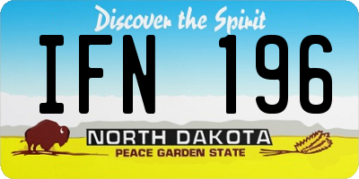 ND license plate IFN196