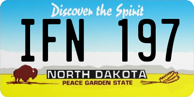 ND license plate IFN197