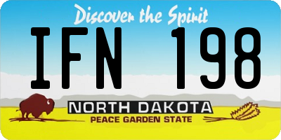 ND license plate IFN198