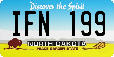 ND license plate IFN199