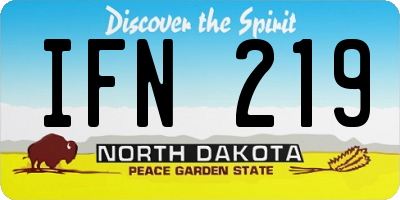 ND license plate IFN219