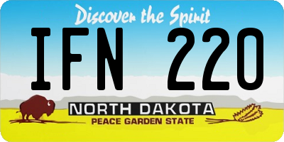 ND license plate IFN220
