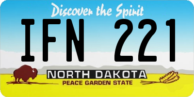 ND license plate IFN221