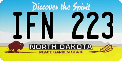 ND license plate IFN223