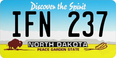 ND license plate IFN237