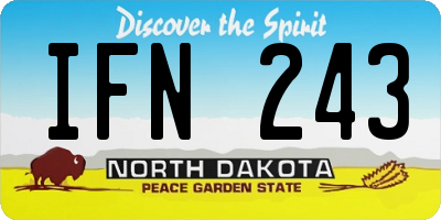 ND license plate IFN243