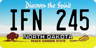 ND license plate IFN245