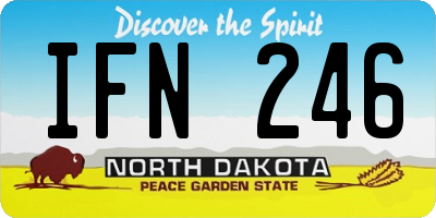 ND license plate IFN246